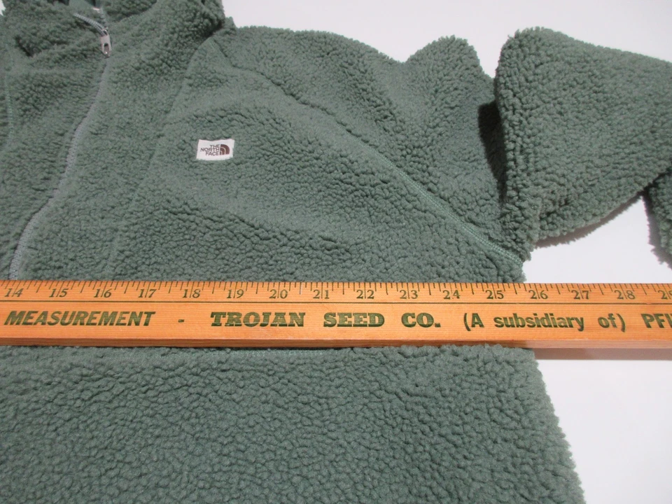 Sudadera con Capucha Talla 2XL The North Face Y2K Verde Mujer Sherpa Polar Media Cremallera Pullover Foto 2 de 4