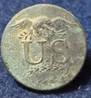 POST WAR OF 1812 US ARMY GREAT COAT BUTTON 1820-1839 ALBERT# GI-70-B  EXCAVATED