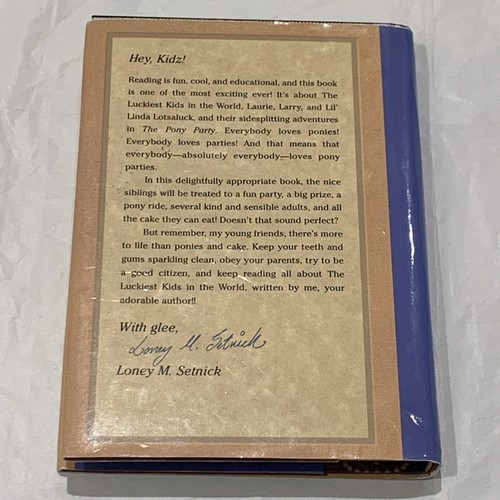 Pony Party Luckiest Kids Lemony Snicket: The Unauthorized Autobiography First Ed - Picture 2 of 10