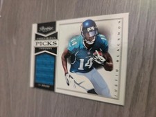 Justin Blackmon 2012 Prestige Rookie Jersey Card #4 Serial #138/149. rookie card picture