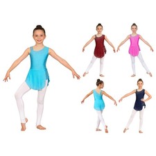 Girls Dress Dance Costume Competition Leotard Mesh Outfit Soft Gymwear Stage