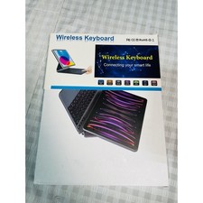 Wireless Keyboard Case with Touchpad for Tablet Pink Bluetooth Slim Open Box