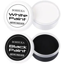 BOBISUKA Halloween Black and White Face Body Paint Oil Based Face Painting Kit f