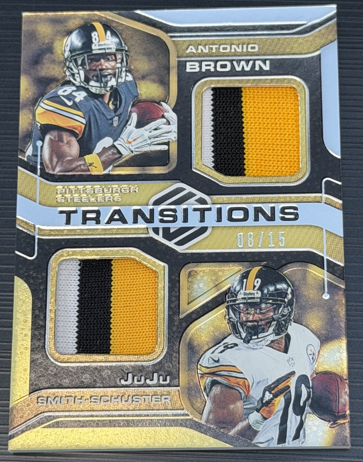 2019 Panini Elements Antonio Brown JuJu Smith-Schuster Transitions Patch /15