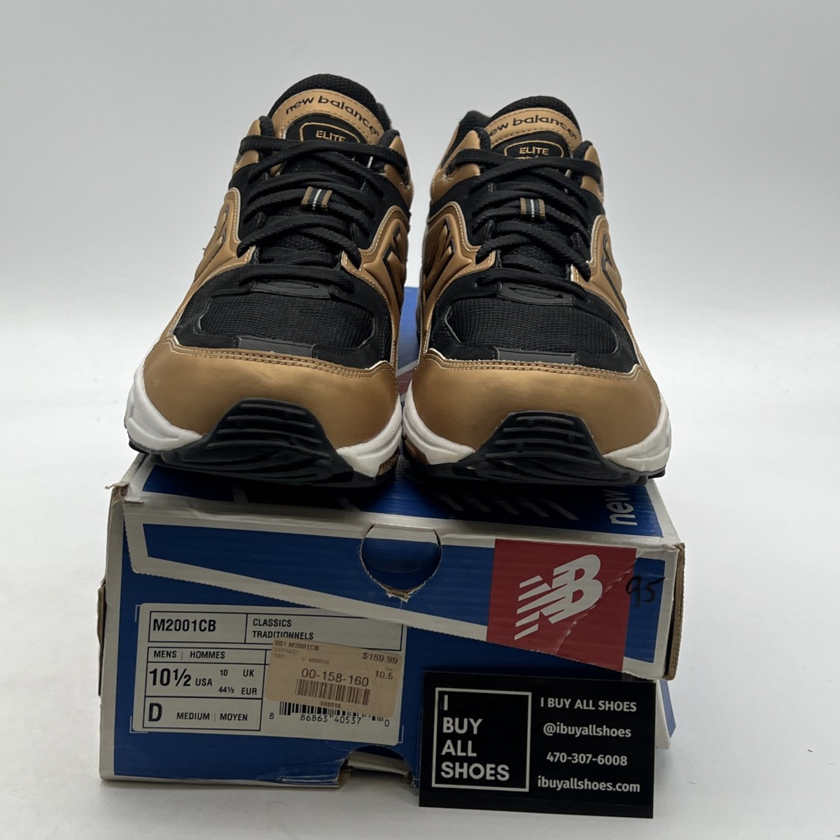 00’s archive new balance one shoulder Size 10.5 - New Balance 2001 Gold Black Limited Edition