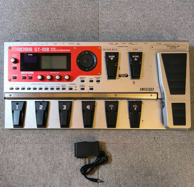 BOSS GT-10B Electric Bass Multi Effects Pedal Effects Unit With AC Adapter