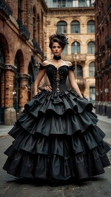 steampunk homecoming dress Black Steampunk Dress 4XL