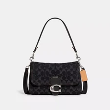 COACH Soft Tabby Crossbody Bag Signature Denim Black CG094 outlet New JPN