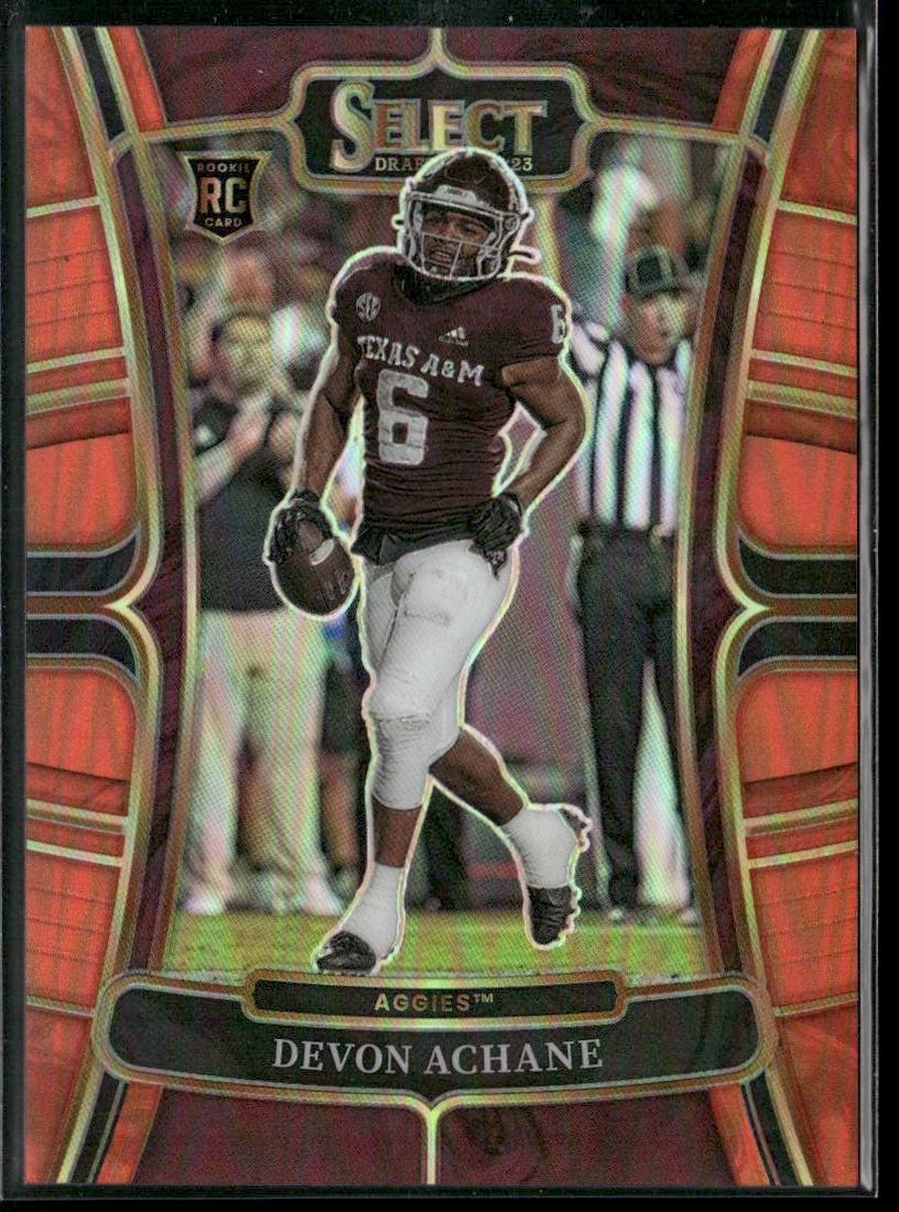 2023 Panini Select Draft Picks #20 De'Von Achane Orange Prizm #/49