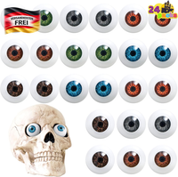 Joyin 24 StüCk Halloween Gruselige Realistische Augen: 12 Paar Halbrundhohle Aug