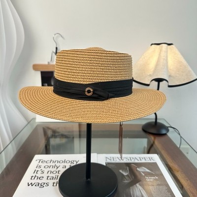 Loro Piana Summer Resort Flat-Top Woven Straw Hat