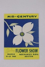 1951 BOSTON MA SPRING FLOWER SHOW POSTER STAMP USED