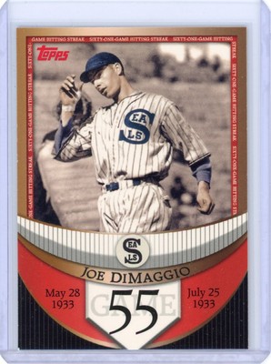 2007 TOPPS JOE DIMAGGIO STREAK BEFORE THE STREAK #JDSF-55 SAN FRANCISCO SEALS
