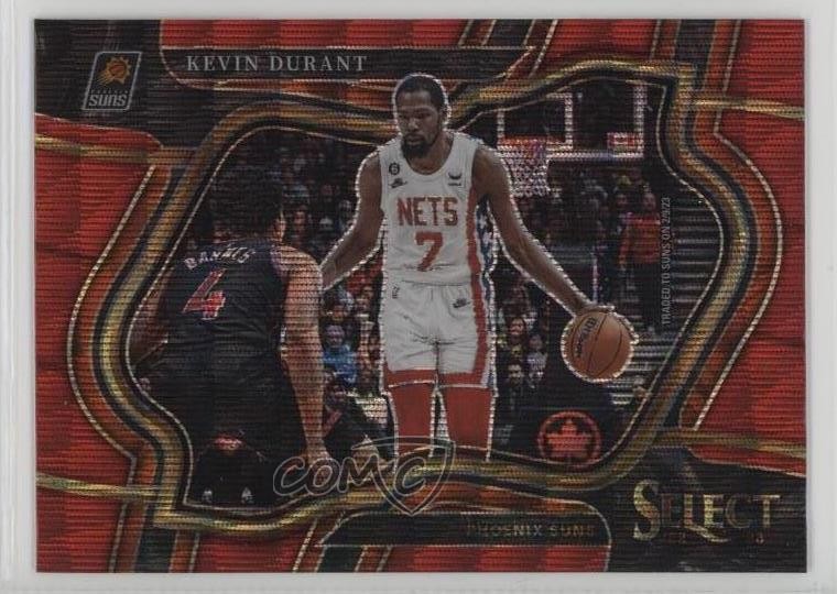 2022-23 Panini Select Courtside Red Wave Prizm Kevin Durant #237 0t16