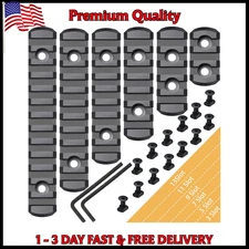 6 PCS Lock Polymer Picatinny Single Accessory Rail 3/5/7/9/11/13 Slot Set M-Lock