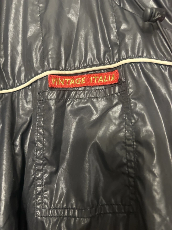 Fila Men's Creativita Nello Sport 1982 Windbreaker Hoodie Size XL Black/Red PRFD - Image 2 of 4