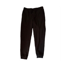 Boys Black Jogger Pants Drawstring Waist Tapered Leg 28in Inseam 15in Waist