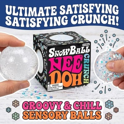 NeeDoh Snow Ball Crunch Ice Cube Sensory Toy Squishy Stress Relief Gift Kid Adul
