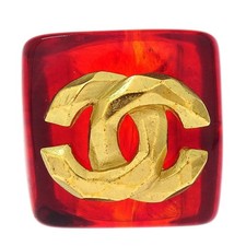 Chanel Ring Red Acrylic #53 135855