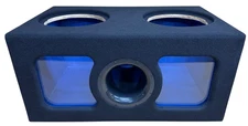 Custom Ported Subwoofer Box Enclosure for 2 12" Skar EVL-12 EVL Subs BLUE STAIN