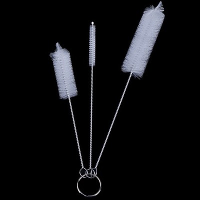 White 3Pcs Lab Test Tube Cleaning Brush Household Kitchen Bottle   Clean Tool'CR