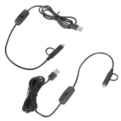 Power Control Charging Cord for USB Type C and USB Devices On Off Switches