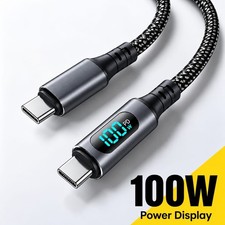 USB C to USB C Cable 100W PD Fast Charging Cord Type-C Charger with LED Display