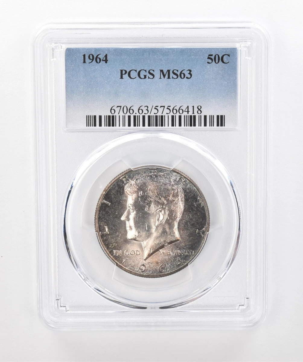1964 PCGS MS63 ケネディ銀貨 1964年ケネディ ハーフダラー 50セント