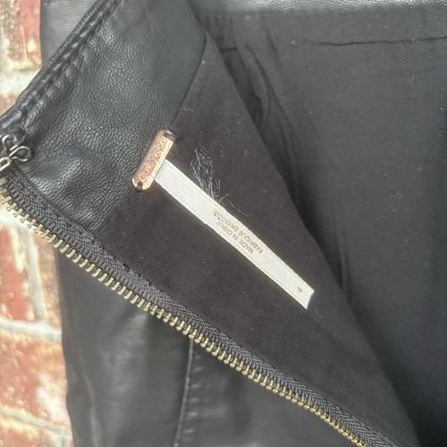 Free People MODERN FEMME Women’s Black Faux Leather Vegan Mini Skirt Size 4 - Picture 12 of 13