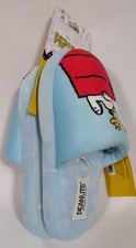 Peanuts Women's Snoopy Holiday Plush Head Slip-On Scuff Slippers Blue S/M