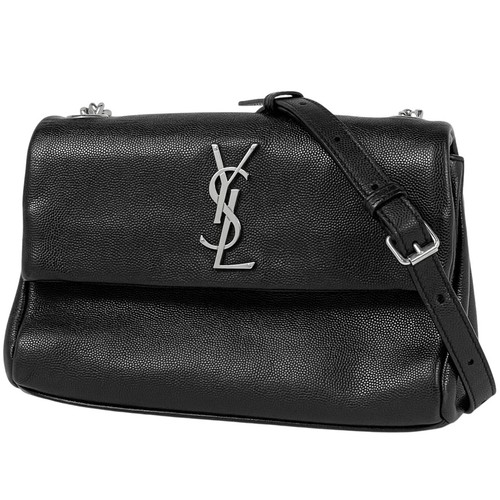 YVES SAINT LAURENT West Hollywood Chain Shoulder Bag Shoulder Bag leather Bl...