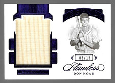 Don Hoak 2021 Panini Flawless Jumbo Memorabilia 8/15