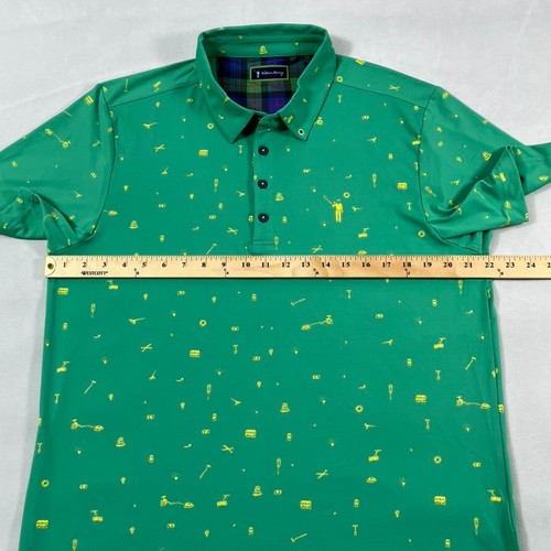 William Murray Polo Shirt Men Large Green Ode to Carl AOP Greenskeeper Tools - Picture 12 of 15