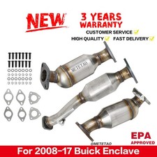 For 2009-17 Chevy Traverse 3.6l 2008-17 Buick Enclave 3 Set Catalytic Converter