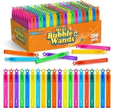 200 Mini Bubble Wands Party Favors for Kids Birthday Halloween &