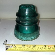 Hemingray Green Glass Insulator Cup 42 Made in USA