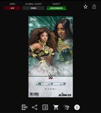 VIDEOGAME Topps WWE Slam 25 - MAIN EVENT STUBS Base - NAOMI