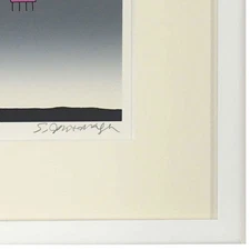  Sadamasa Motonaga Flying Part II Silkscreen 122/200 Abstract Art with Frame 