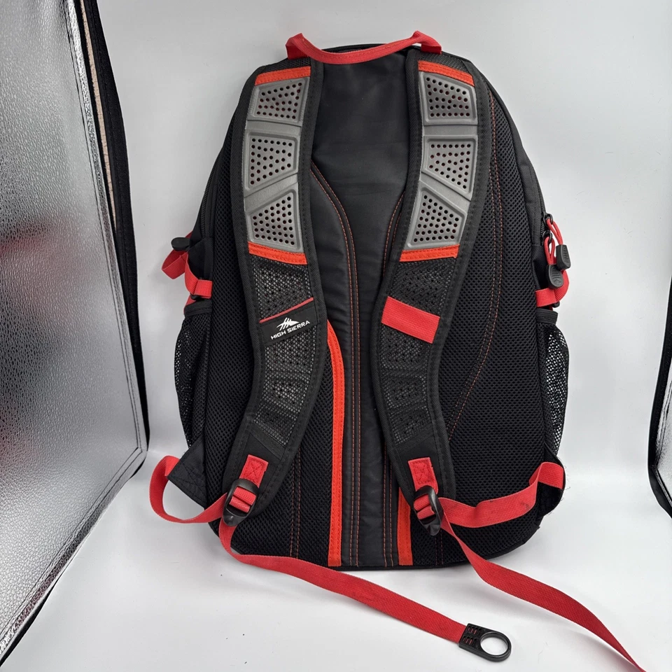 High Sierra Xbt Tsa Laptop Backpack True Black/Red One Size - Image 2 of 4
