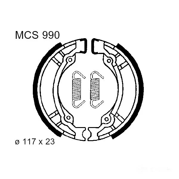 Bremsbacken Hinten TRW MCS990 FüR ATU Akros 50 2T Bj. 1997-1998-image