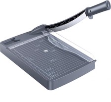 12" Guillotine Paper Cutter, Heavy Duty 12-Sheet Capacity Trimmer for Card 95315