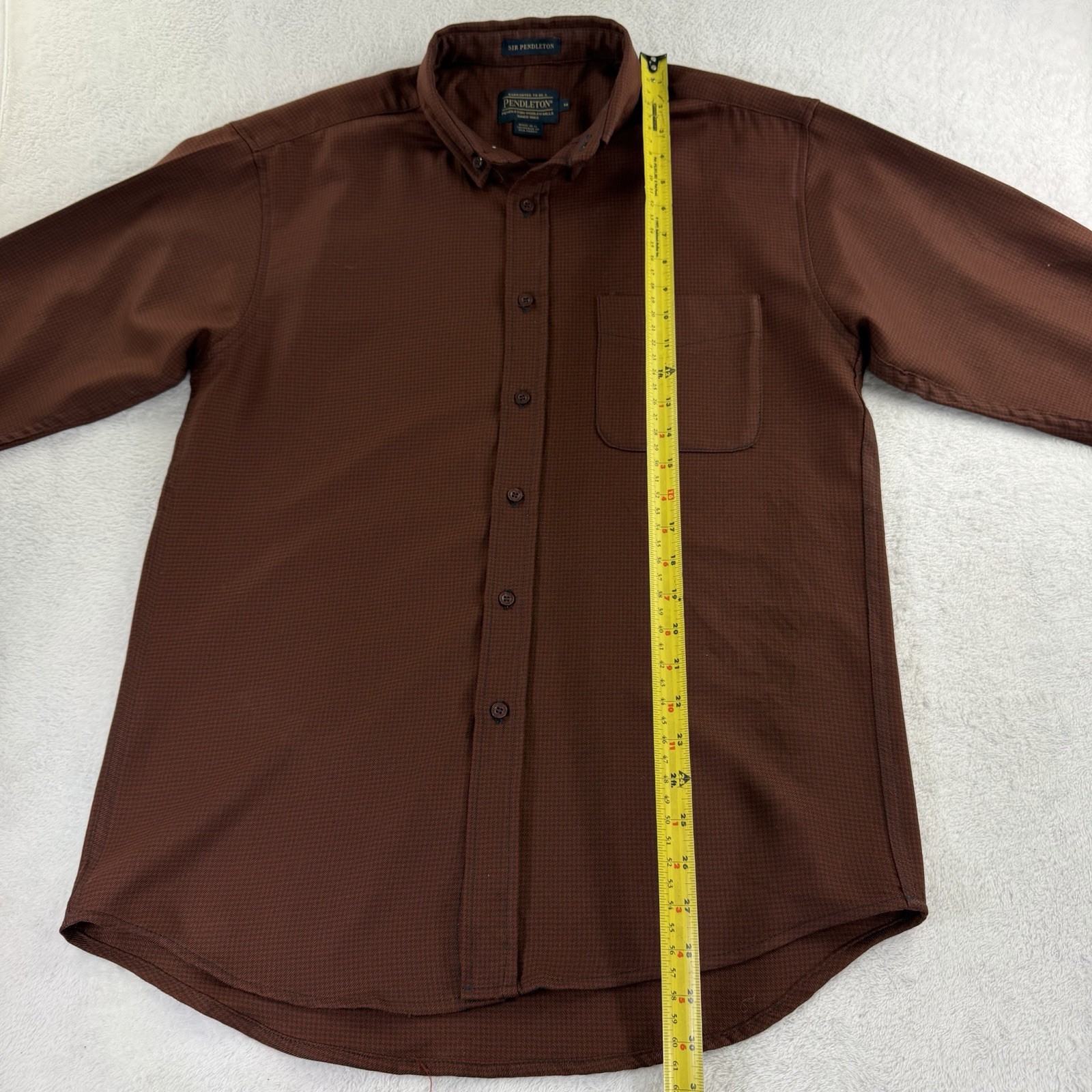 Pendleton Sir Pendleton Wool Houndstooth Shirt Me… - image 11