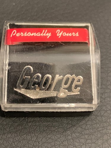 Vintage Swank Signed Mid-Century Personalized "George" Tie Tack Pin - Picture 1 of 5