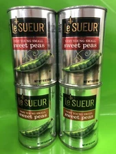 4 CANS Le Sueur Very Young Small Sweet Peas 15 oz Can Cooked Green