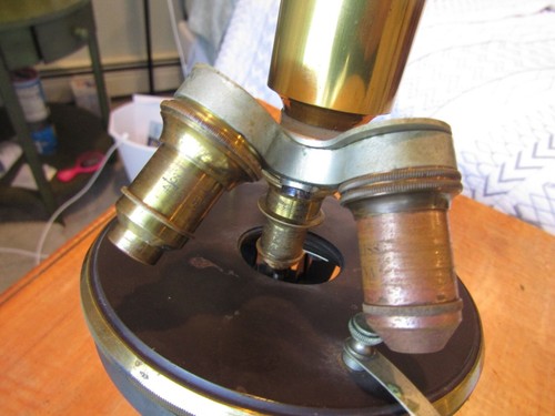 Rare 1907 Carl Zeiss , Cherry Cased ,Microscope,5 Apertures,5 Oculars, ID.LAPEER - Picture 14 of 22
