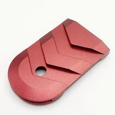 Magazine Base Plate/Pad Glock17 19 22 23 24 26 27 31 32 33 34 9mm Aluminum Red
