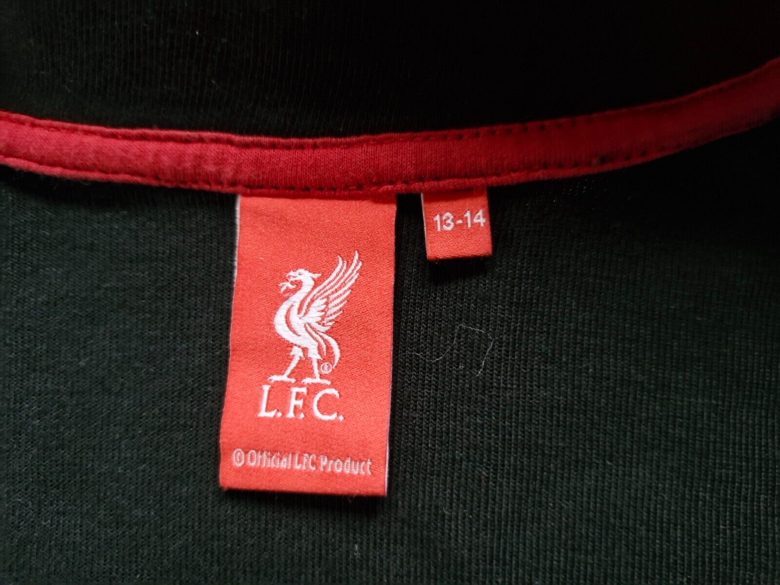 Boys GEORGE LFC Track Top Size 13-14 Years Black Red Zip Liverpool ...