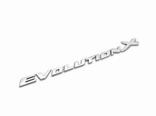 1pcs Evolution X Logo Trunk Emblem Rear Back Badge 3d Decal Sticker Silver