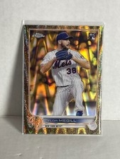 2022 TOPPS CHROME tylor megill SONICE GOLD RAY WAVE LAVA REFRACTOR #d /50 SP
