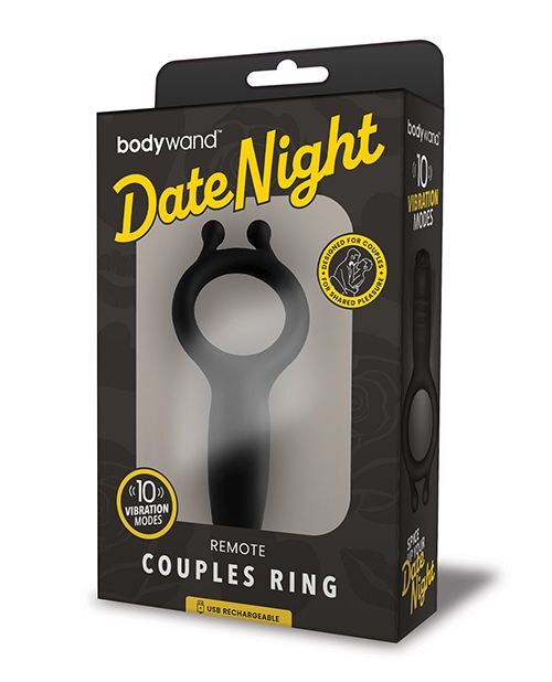 Xgen Bodywand Date Night Remote Intimate Play Couples Vibrating Ring- Black 